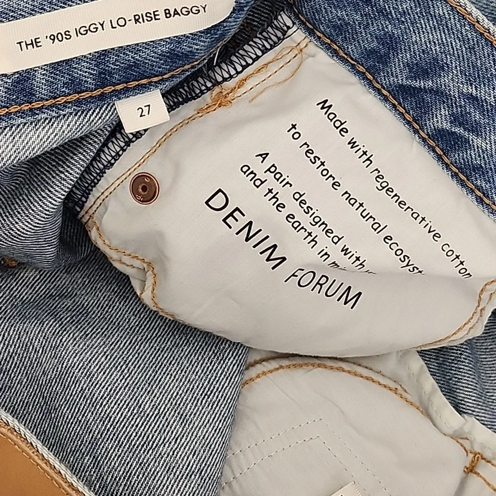 Aritzia 100% Cotton  Denim Forum The '90S Iggy Lo-Rise Baggy Jeans Size 27 - Picture 15 of 16